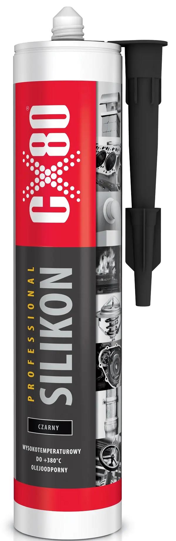 CX80 Silikone professionel 310ml sort 99.063