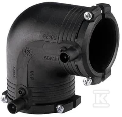 KOL.EL.90ST.D50 SDR11, PN10 GAS/PN16 VATTEN