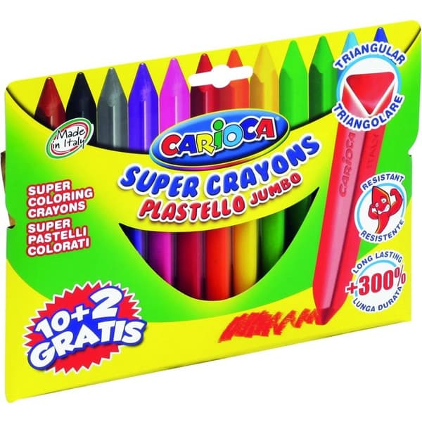Carioca Farveblyanter Plastello Jumbo 12 farver