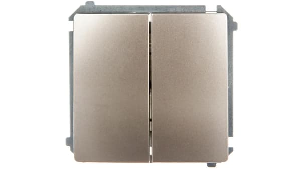Simon Basic Trappkontakt dubbel satin BMW6/2L.01/29