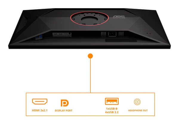 AOC 80,0 cm (32\") U32G4U 16:09 2xHDMI+DP+USB 4K musta/punainen