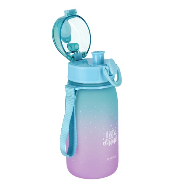 Vandflaske 400ml ombre violet-blå
