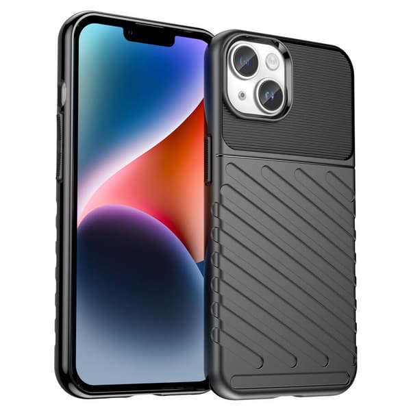 Thunder Case iPhone 14 Plus panssaroitu kotelo musta