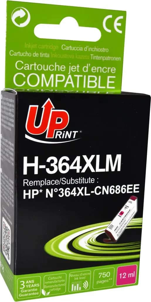 UPrint blækpatron H-364XLM/CB324EE (Magenta)