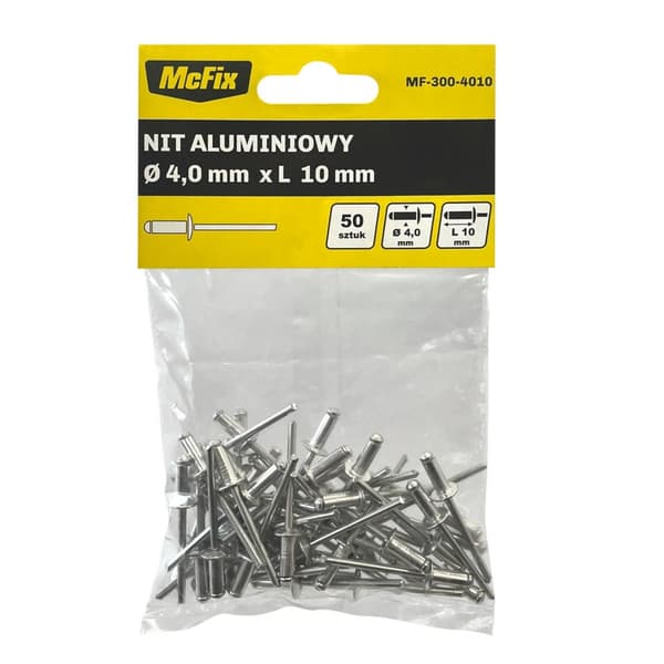 ALUMINIUMSNITTER OP-50STK 4.0*10MM
