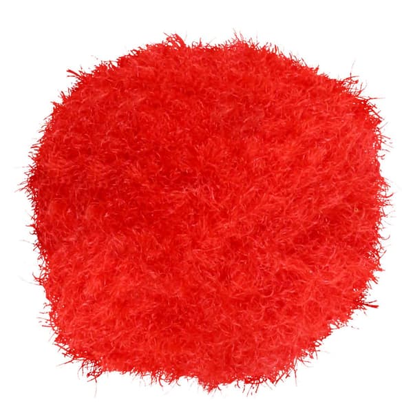 Polyester pomponer 25mm rød 30 stk