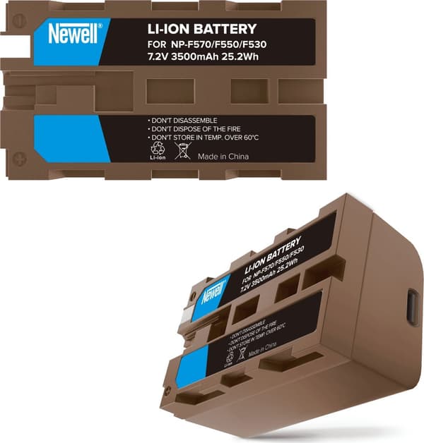 Newell erstatningsbatteri til NP-F570 USB-C til Sony