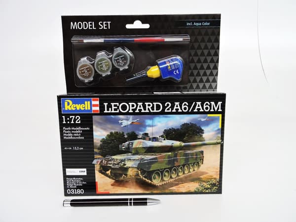Lim för montering 1:72 63180 Leopard 2A6/A6M + lim, 4 färger, Revell-koppar