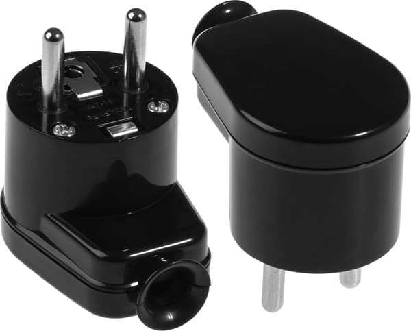 Opal Sisäänvedettävä kulmapistoke WT-16 2P+Z 16A musta