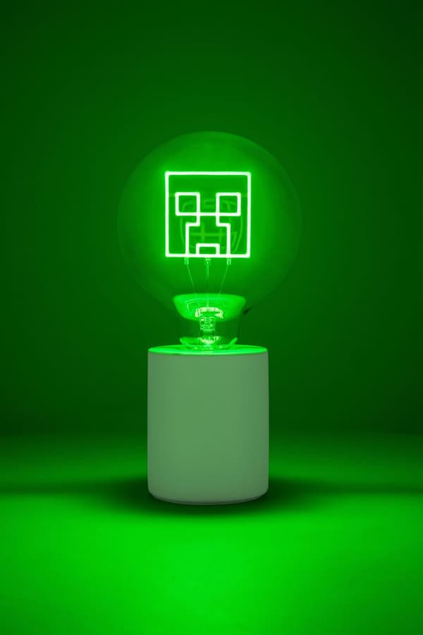 Minecraft Creeper LED Neonpære
