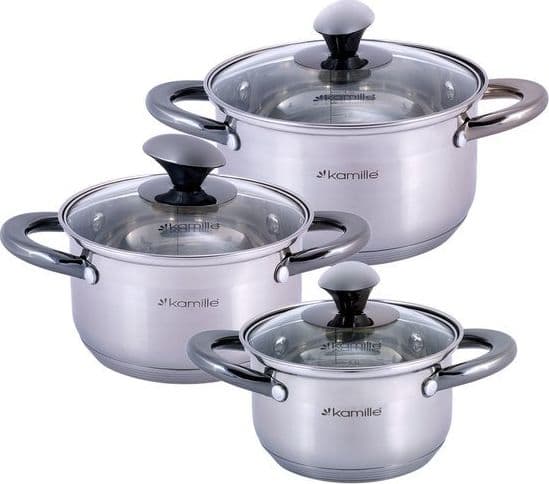 SÆT AF GRYDER 4926 INOX 1/1.5/2 L 6 ELEMENTER