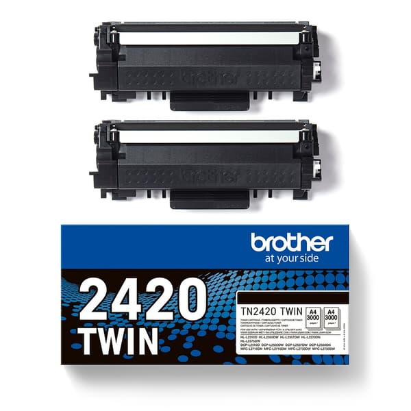 Brother tonerpatron TN2420 TWIN - 2-pak - sort