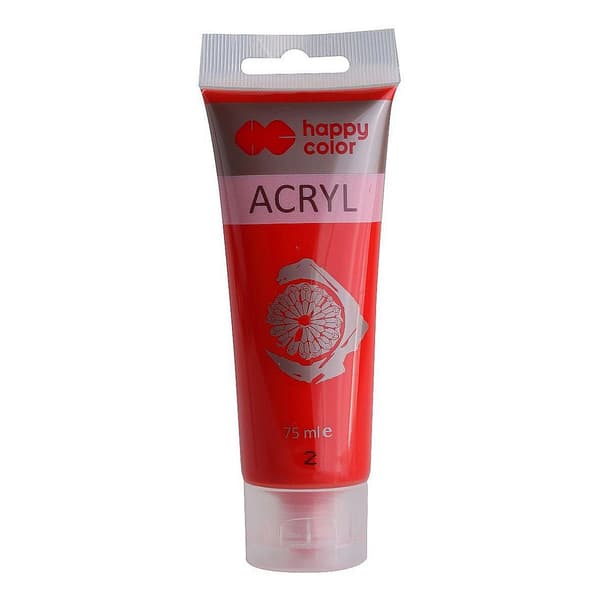 Akrylfärg 75ml röd HAPPY COLOR