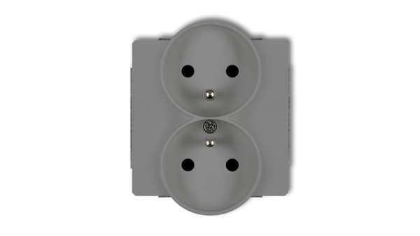 Hals dobbeltstik DECO Soft z/u til ramme grå mat (27dgPRSO-2z)