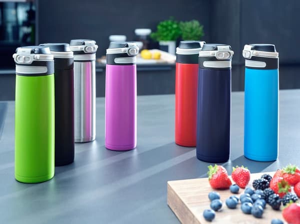 Termosmugg Leifheit Flip 600 ml marinblå