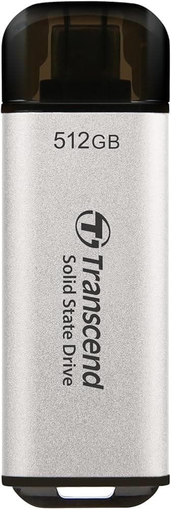 Transcend SSD ESD300S 512GB USB-C hopea