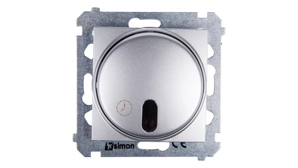 Simon 54 Stikdåse med afbryder sølvmat DWC10P.01/43