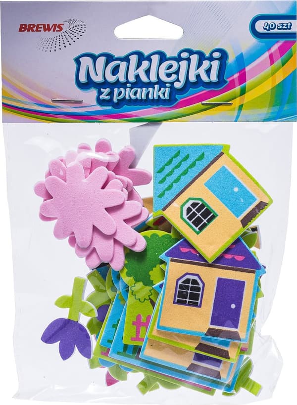 Vaahtomuovitarroja kukkia ja mökkejä 40 kpl