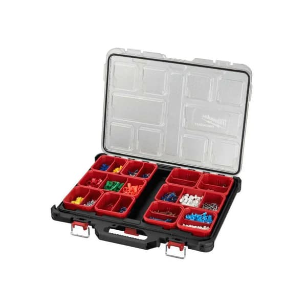SLIM organizer 500x380x65mm + 10 beholdere til TILBEHØR PACKOUT MILWAUKEE