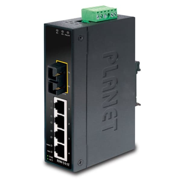 Industriel switch IP30 4 porte 100Mbit/s 1FO SC -40/+75°