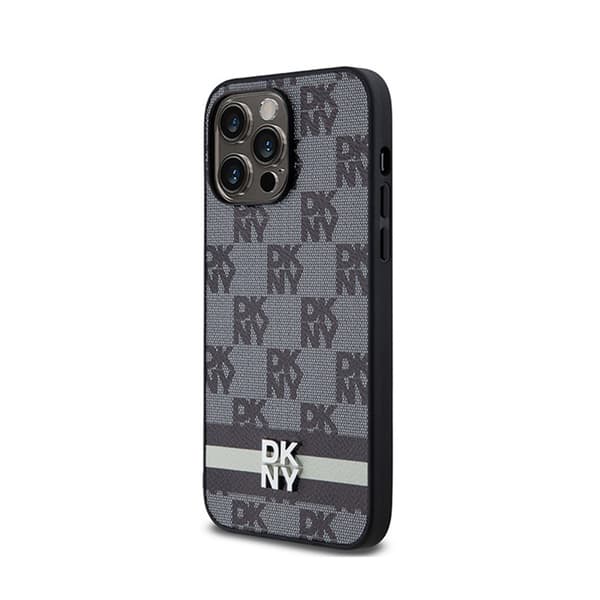 DKNY DKHCP14XPCPTSSK iPhone 14 Pro Max 6.7\" sort/sort hardcase Læder Ternet Mono Mønster & Printede Striber