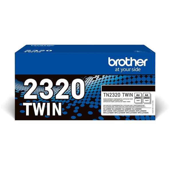 Väriaine Brother TN-2320TWIN 2600 pgs Musta