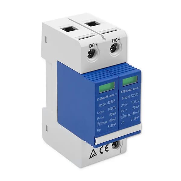 Qoltec Overspændingsafleder DC | 2P | 1000V | T2 | C