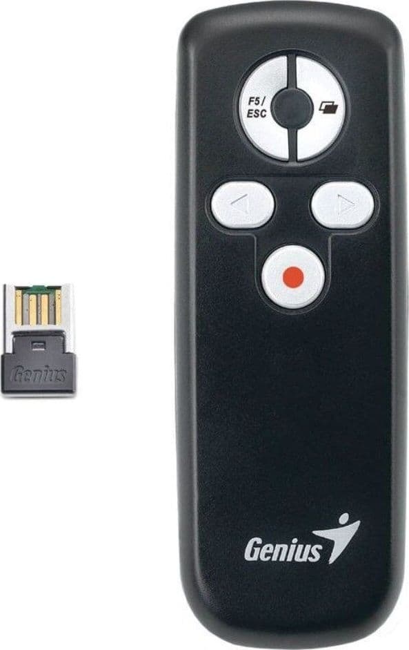 2,4 GHz presentatör, mediapoäng, USB, plug & play, svart