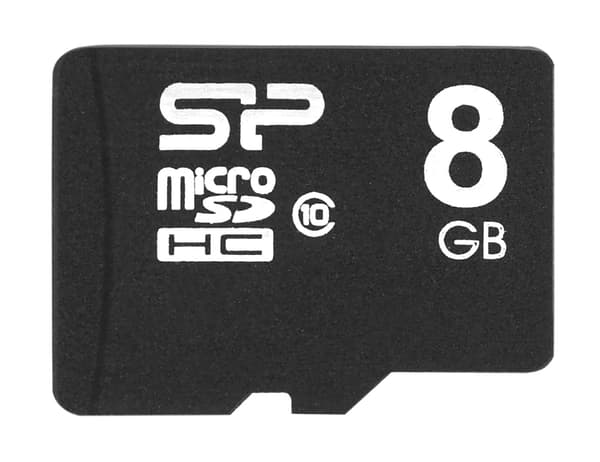 Silicon Power 8 GB, microSDHC, Flashminne klass 10, SD-adapter