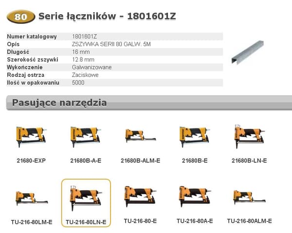 BOSTITCH NIITIT 80 16mm 5 000 kpl
