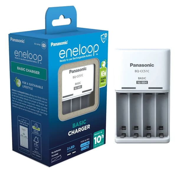 Panasonic Eneloop Basic Oplader BQ-CC51E uden batterier