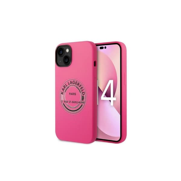 Karl Lagerfeld KLHCP14MSRSGRCF iPhone 14 Plus 6,7 \"Hardcase rosa / rosa Silikone RSG