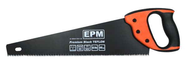TEFLON KÄSISAHA 7 HAMMASTA/TUUMA PREMIUM MUSTA TEFLON 450MM