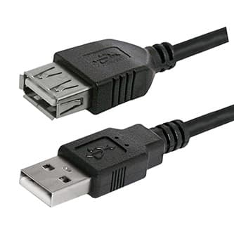USB Logo USB-A-kabel - USB-A 1,8 m vit (17058)