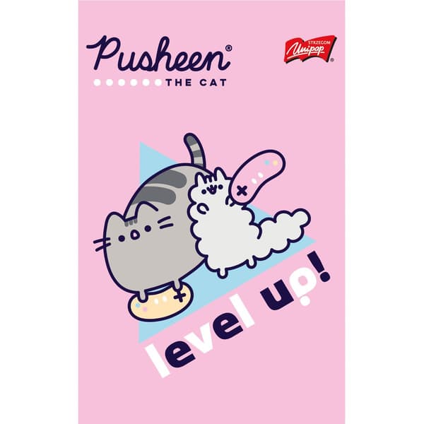 Notesbog A6 50k gitter PUSHEEN p10 mix pris for 1 stk