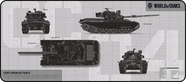 Musemåtte DEFENDER WT90 - BEGRÆNSET UDGAVE WORLD OF TANKS