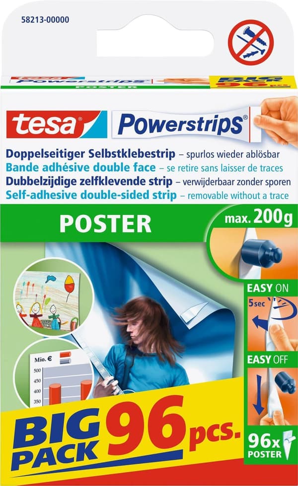 Tesa Powerstrips Big Pack Plakat