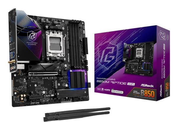 ASRock Phantom Gaming B850M RIPTIDE WIFI - bundkort - micro ATX - Socket AM5 - AMD B850
