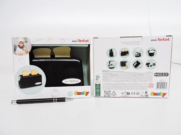 Smoby Mini Brødrister med Toast Tefal Sort Smoby