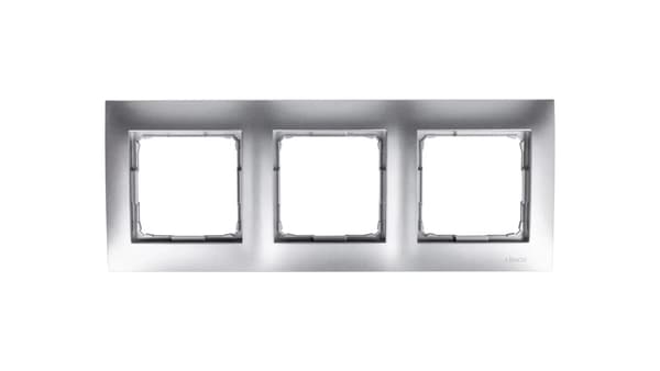 Kontakt-Simon Triple ramme SIMON54 universal sølv - DR3/43