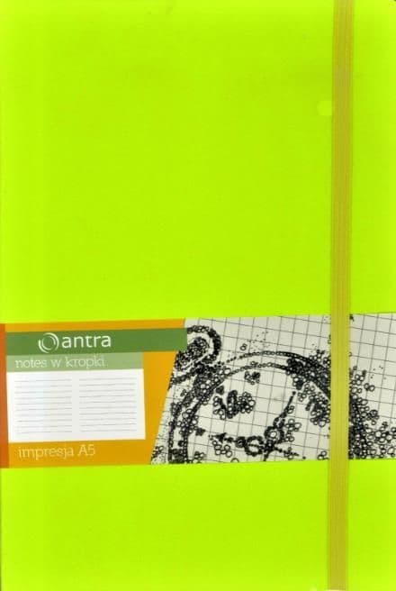 Notesbog A5 Dots Impression Lime ANTRA