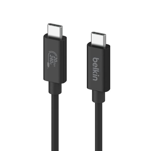 Belkin USB4-kaapeli USB-C/USB-C 2m 240W, 20Gbit/s, musta. INZ004bt2MBK