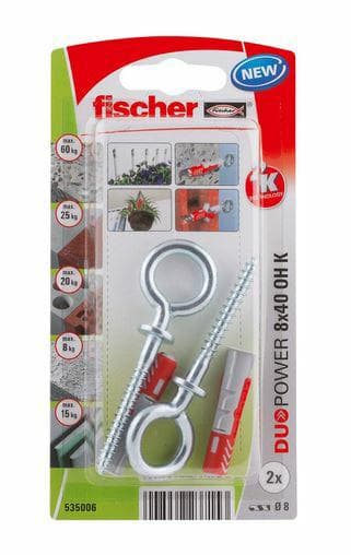 FISCHER KOLEK DUOPOWER 8x40 MED ÖGLEKROK /2st