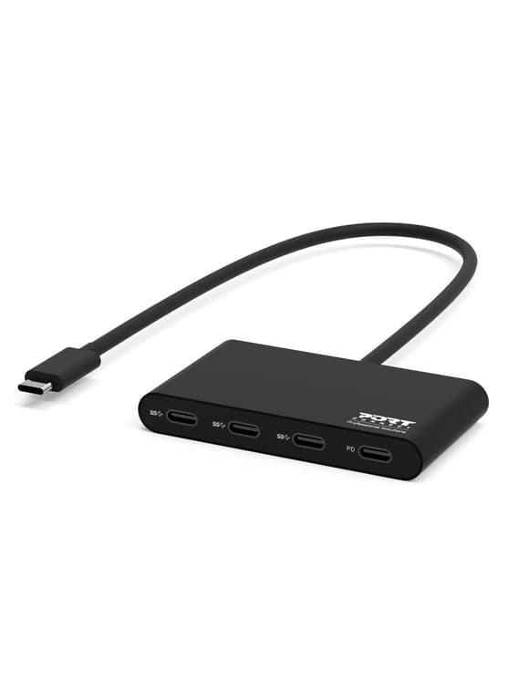 Hubb USB Typ C 4 portar Typ C + PD 100W