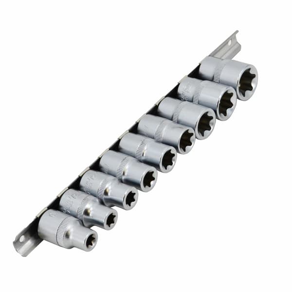 AWTOOLS TORX-Hylsyavainsarja 1/2\" E10-E24 - 9 osaa