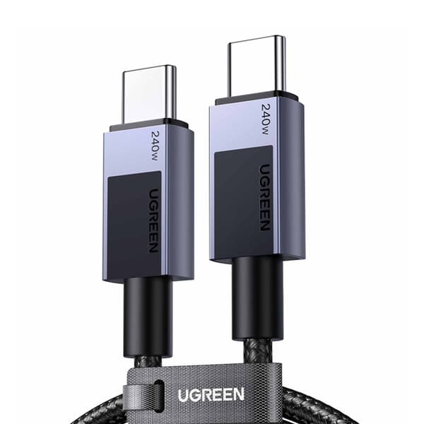 USB-C–USB-C PD -kaapeli Ugreen L513, 240W, 1m, 480Mbps (avaruusharmaa)