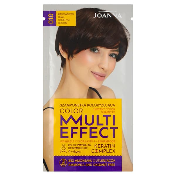 Joanna Multi Effect Color Keratin Complex Shampoo 10 Kastanjebrun 35 g