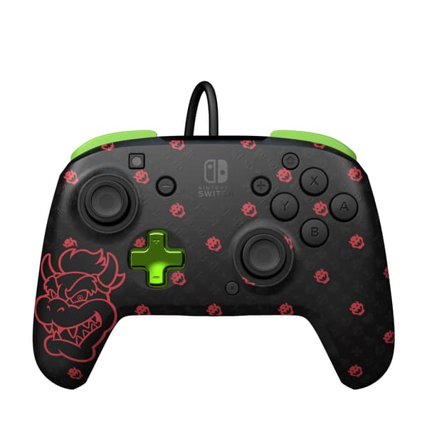 PDP SWITCH 2 & 1 REMATCH WIRED CONTROLLER - BOWSER GLOW IN THE DARK