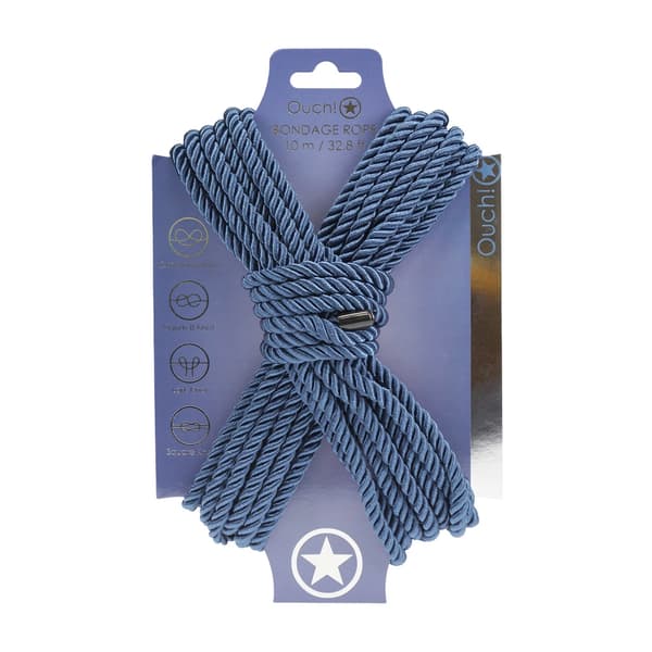 LoversPremium Polyester Bondage Rep 10m Marinblå - Mjuk Fängselrep