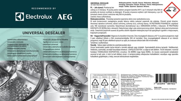 Puhdistusaine kodinkoneille Electrolux